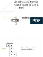 The Details of The Cube Formed When A Sheet Is Folded To Form A Box