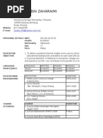 RESUME FOR SPM LEAVERS | Communication | Behavior ...