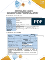 Guía de Actividades y Rúbrica de Evaluación - Fase 2 - Identificar Problemáticas en Su Contexto y Diligenciar La Matriz de Análisis