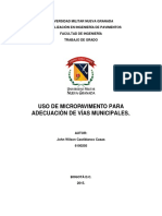 Uso de Micropavimento Para Adecuación de Vías Municipales