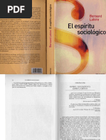 Lahire El Espiritu Sociologico