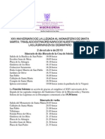 Datos Del Traslado de Nuestra Señora de Las Lágrimas A Santa Marta 2010