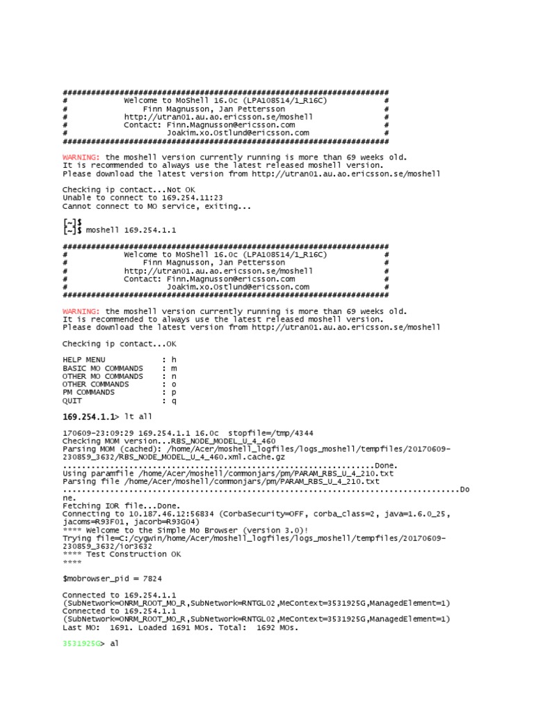 MoShell 16.0c User Guide and Commands | PDF | Computers