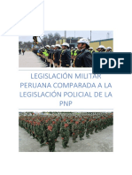 Legislación Militar Peruana Comparada A La Legislación Policial de La PNP