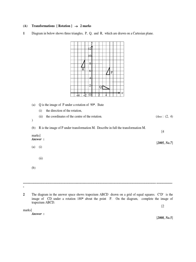 Triangle Rotations and Transformations | PDF | Teaching Methods & Materials