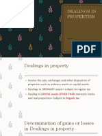 Dealings in Properties