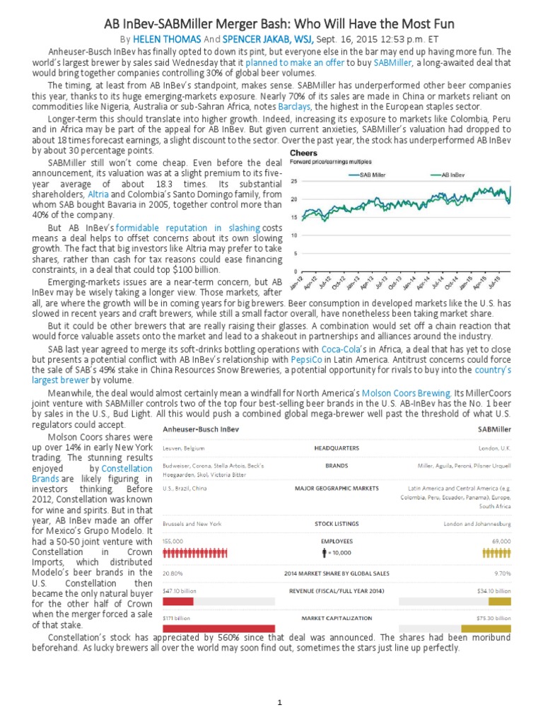 Ab Inbev | PDF | Companies | Brewing
