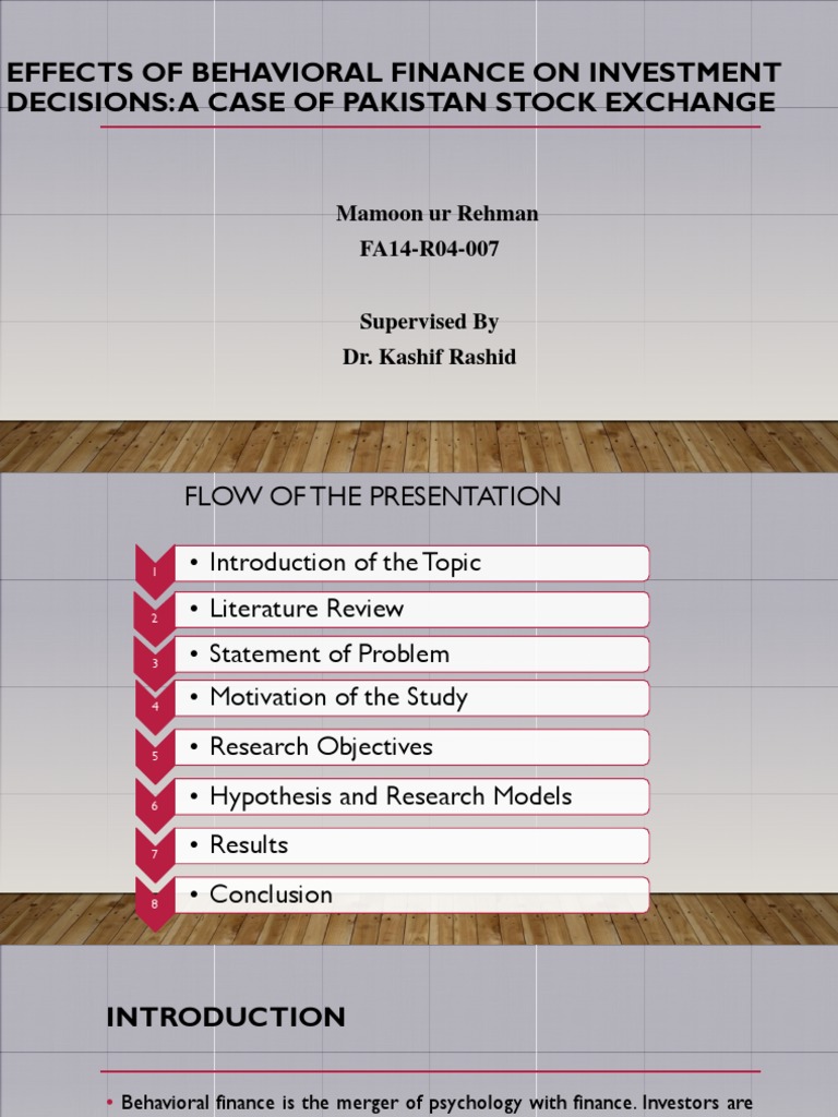 behavioral finance thesis pdf