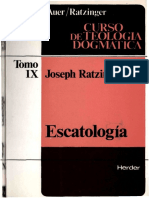 AUER, J. y RATZINGER, J., Curso de Teologia Dogmatica IX, 1980