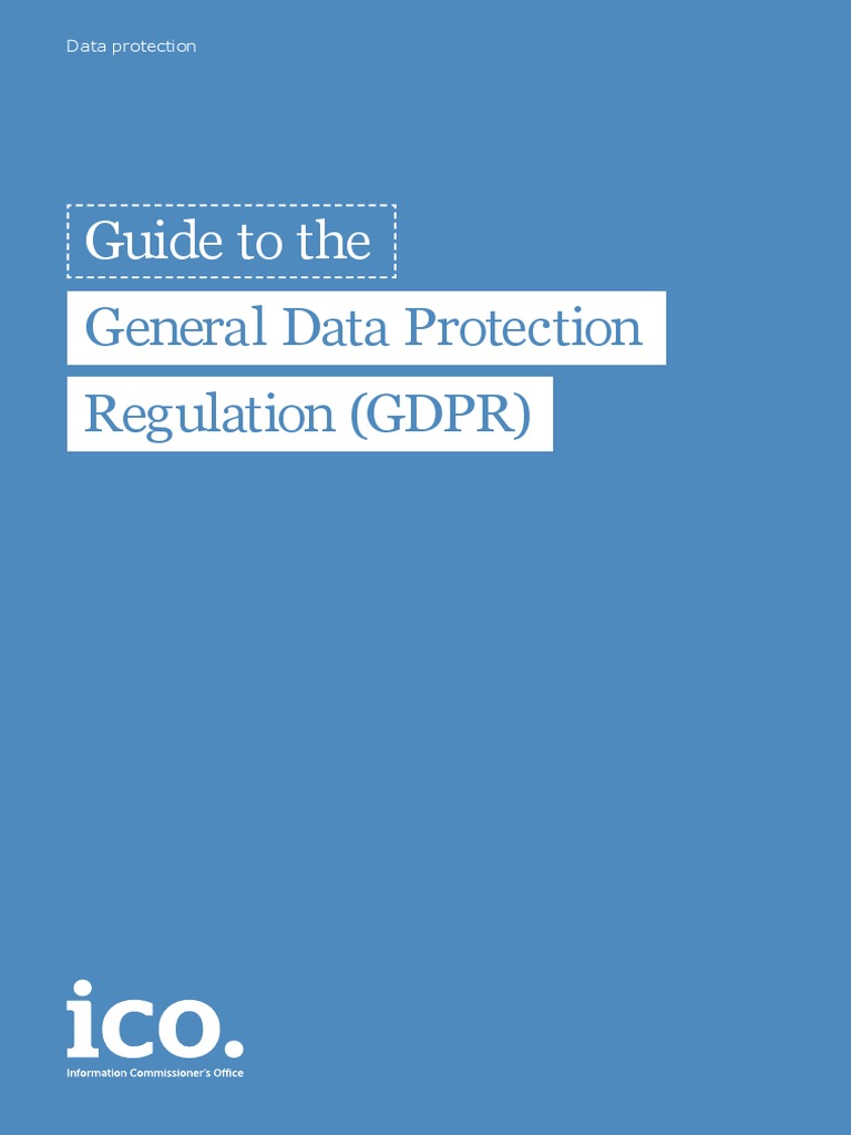 Guide To The General Data Protection Regulation | PDF | Personally ...