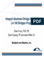 Integral Abutment Bridge Design LA 160 Bridges Project PDF