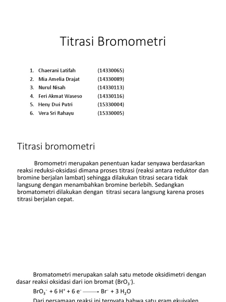 Titrasi Bromometri Revisi | PDF