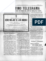 Periódico de Algeciras El Ultimo Telegrama Día 6 de Enero de 1898