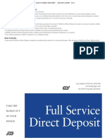 ADP Direct Deposit Authorization Form