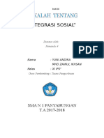 INTEGRASI SOSIAL