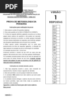 Prova Metodologia Da Pesquisa - Versao 1