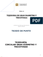 Tejeduría circular de gran diámetro y tricotosas