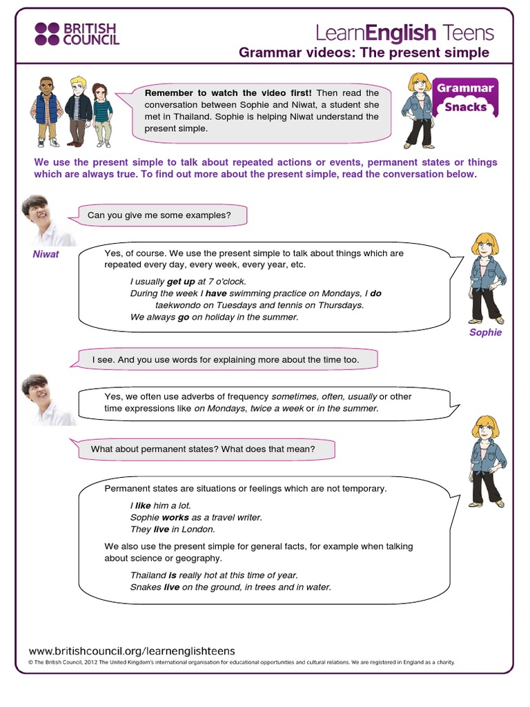 Present - Simple - Explicacion Ing PDF | PDF | Verb | Syntax