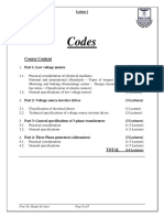 Codes: Course Content