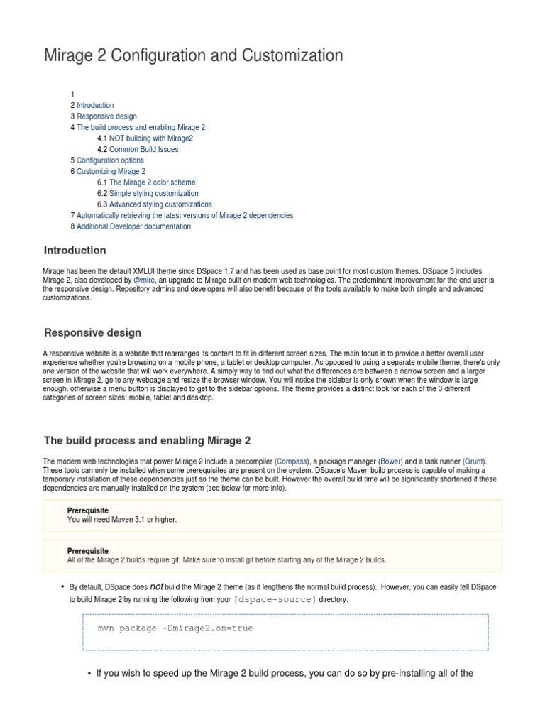 Mirage 2 Configuration Guide | PDF | Responsive Web Design | Websites