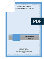 Dokumen Harga: Tugas Terstruktur Sistem Administrasi Proyek