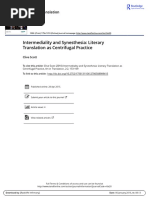 Clive Scott - Intermediality and Synesthesia, Literary Translation As Centrifugal Practice