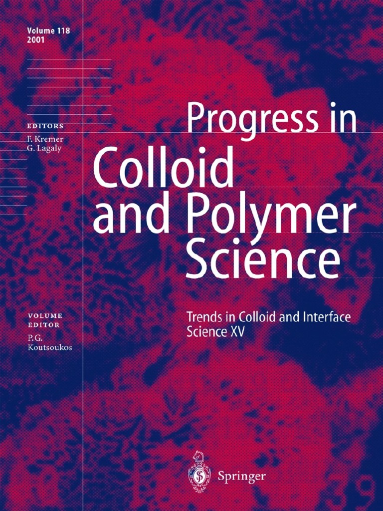Progress in Colloid and Polymer Science Physical Chemistry Chemistry