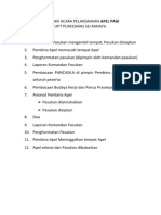 Susunan Acara Pelaksanaan Apel