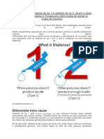 Diferentele Dintre Diabetul de Tip 1 Si Diabetul de Tip 2