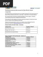 Gauteng Government Provides Transport for Mama Winnie's Funeral