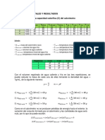 Datos Experimentales y Resultados Calorimetria