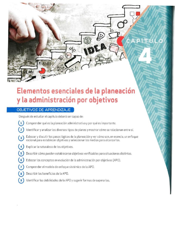 Capítulo 4 - Elementos Esenciales de La Planeación Por Objetivos.compressed