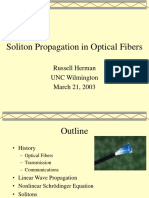 Soliton Propagation in Optical Fibers: Russell Herman UNC Wilmington March 21, 2003