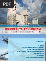 Holcim Loyalty Program: Basic Model & Implementation Plan