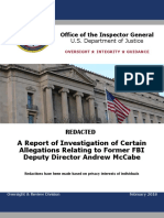 DOJ IG releases explosive report that led to firing of ex-FBI Deputy Director Andrew McCabe