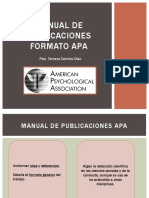 Manual de Publicaciones Formato Apa: Psic. Tamara Camino Díaz