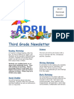Third Grade Newsletter April 2017