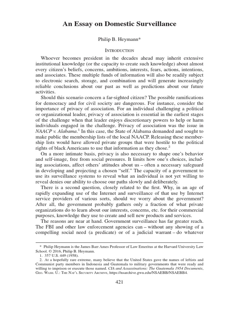 Domestic surveillance cons picture