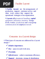 Facility Layout: Facility Layouts Are The Arrangements of