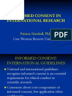 Informed Consent in International Research: Patricia Marshall, PHD
