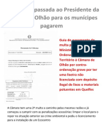 A factura passada ao Presidente da Câmara de Olhão para os munícipes pagarem