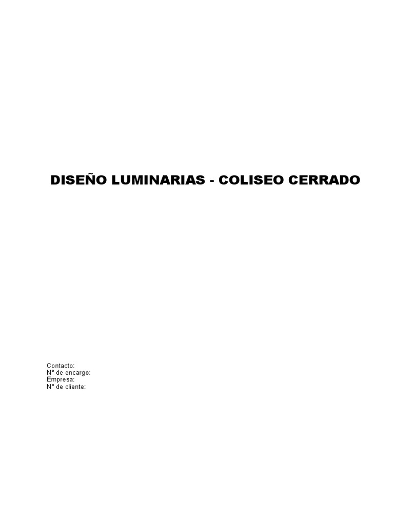 Diseño Luminarias Dialux Coliseo PDF Espectro electromagnético