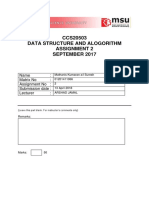 CCS20503 Data Structure and Alogorithm Assignment 2 September 2017