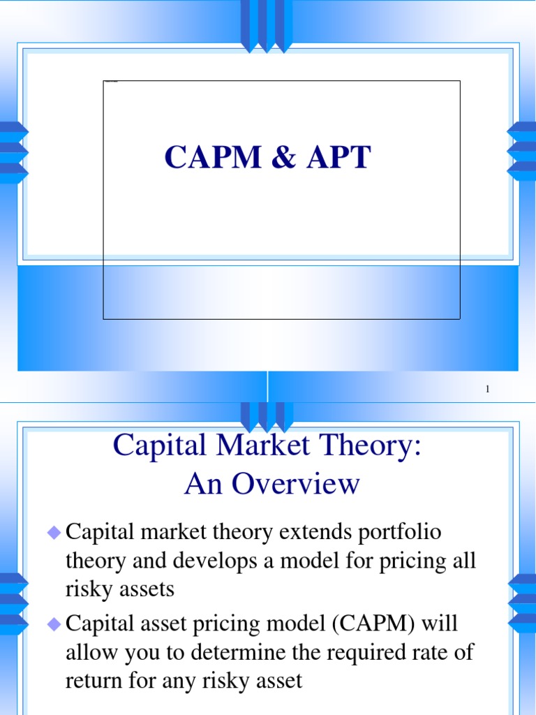 Understanding CAPM and APT Models | PDF | Capital Asset Pricing Model ...