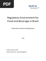 Regulatory Environment For Food and Beverage in Brazil