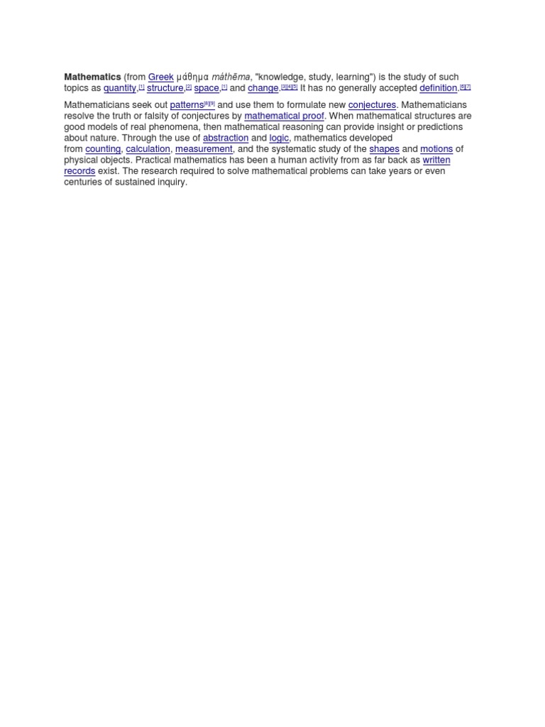 Overview of Mathematics and Its Study | PDF | Teaching Methods & Materials