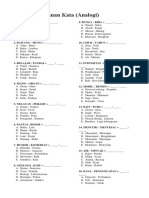 Soal Tpa Padanan Kata Analogi