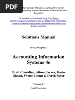 Full Solution Manual Accounting Information Systems Understanding Business Processes 4th Edition by Brett Considine SLW1005