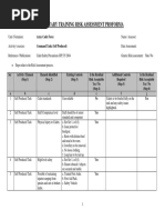 Military Training Risk Assessment Proforma