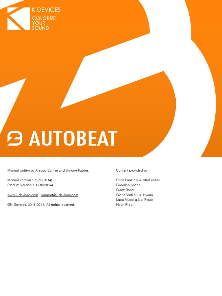 AutoBeat v1.1 Manual ENG | PDF | Synthesizer | Integer (Computer Science)
